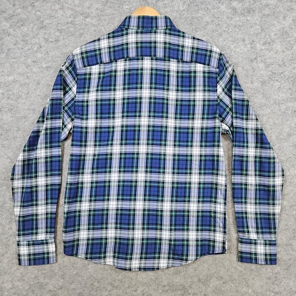 UntuckIt Women's Blue & Green Plaid Button Down Size M Shirt Preston Ridge - Picture 10 of 11